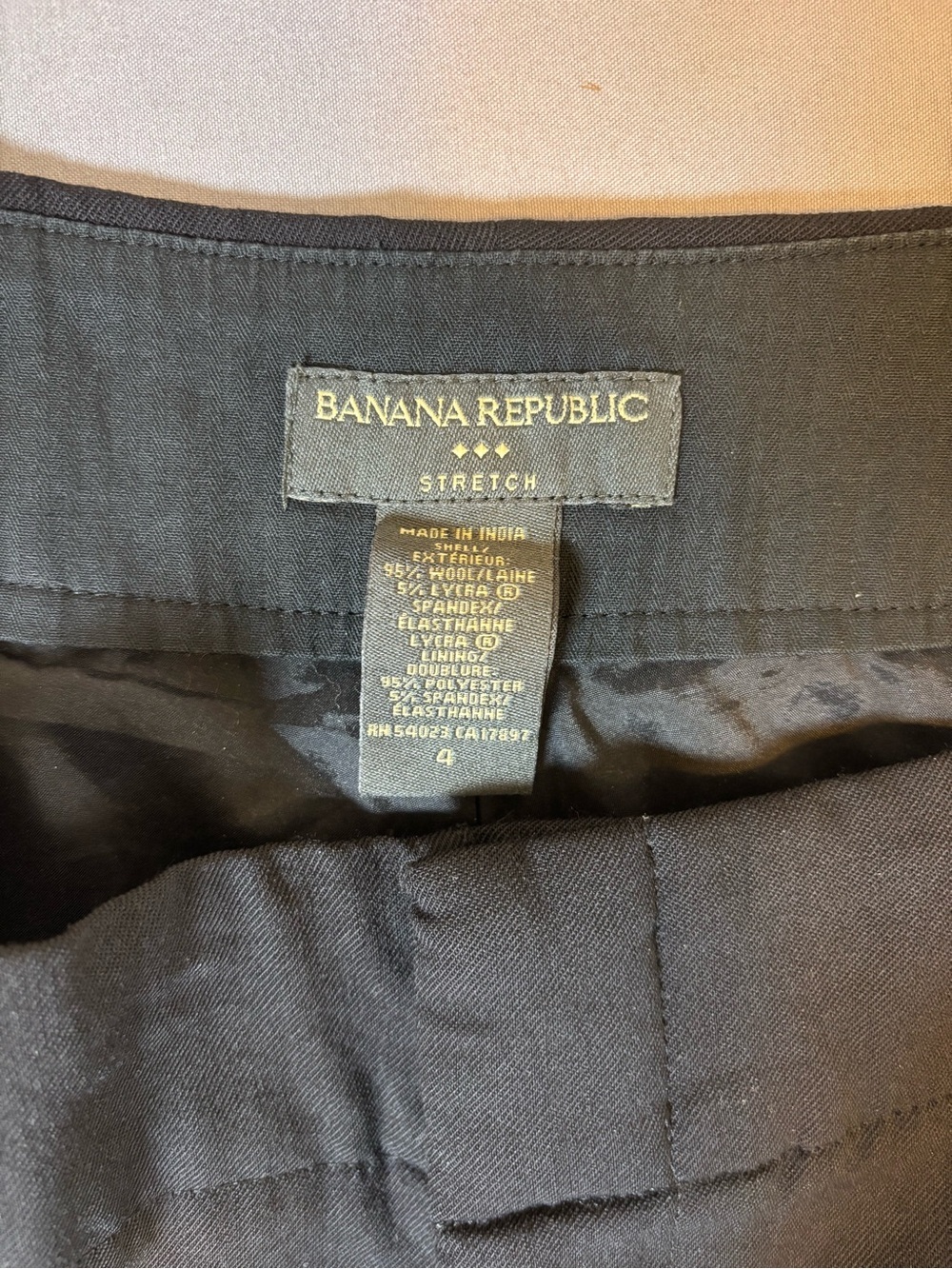 Women’s Like New Wool Banana Republic Cuffed Wide Leg Pants Size 4 - Picture 6 of 7